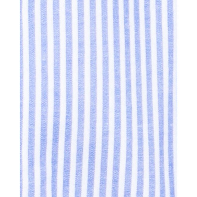 Women's Long Sleeve Short Set, French Blue Seersucker - Pajamas - 6