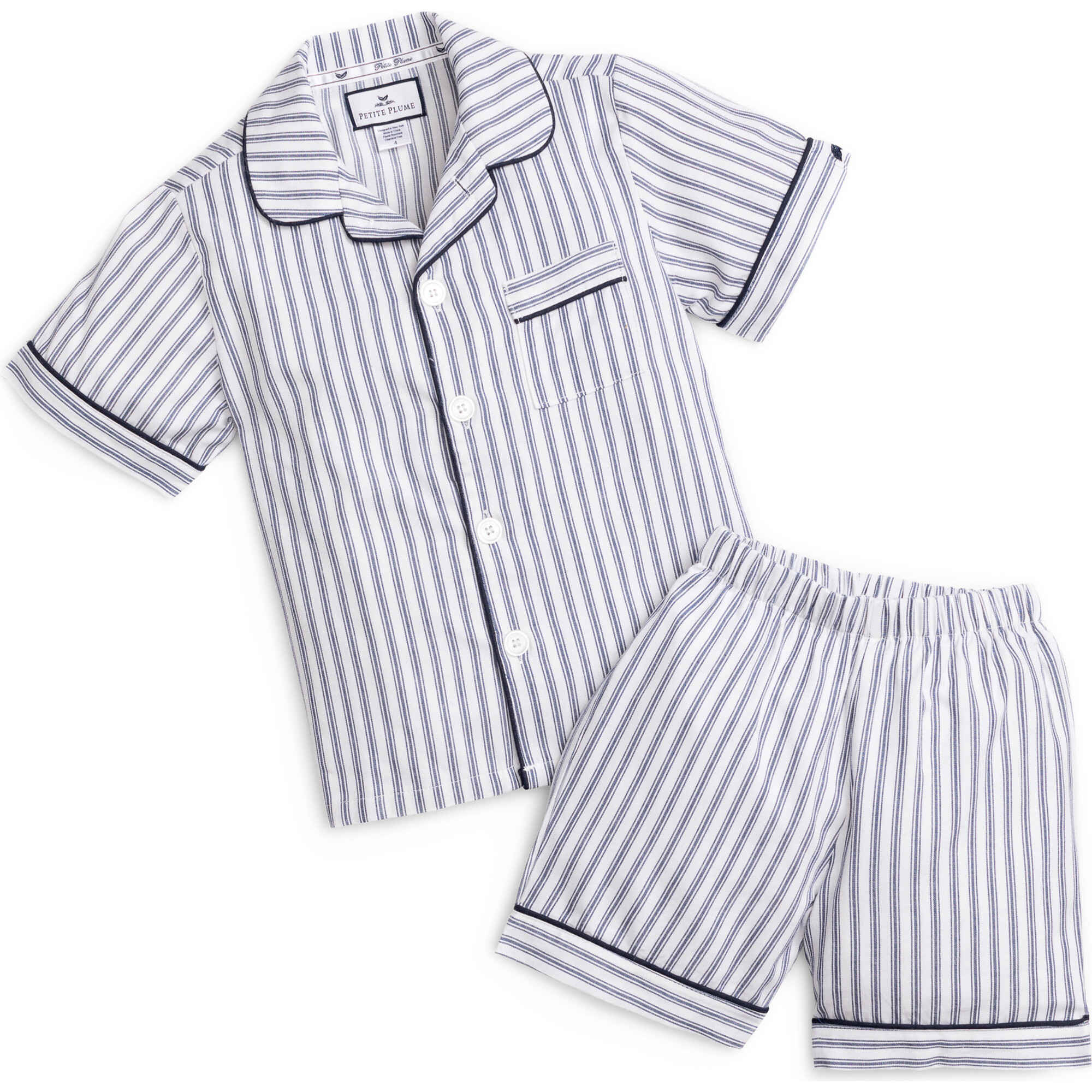 Maisonette Petite Plume French Ticking Pajamas