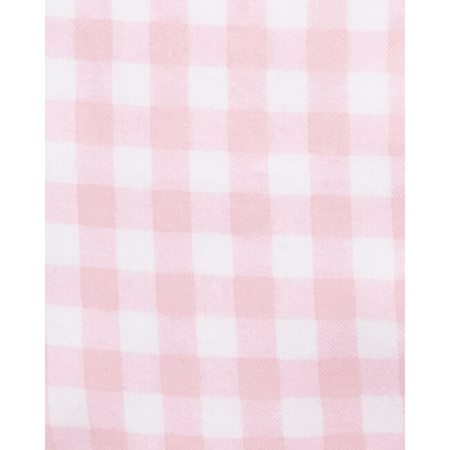 Women's Short Sleeve Short Set, Pink Gingham - Pajamas - 5