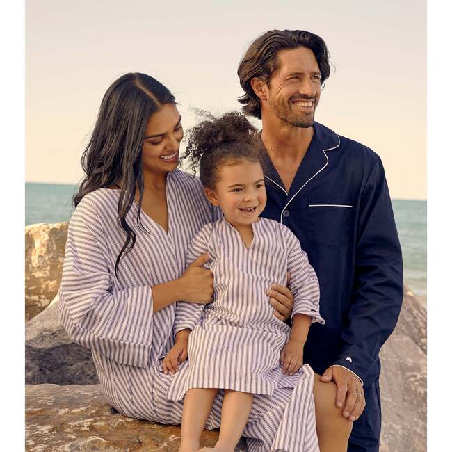 Caftan, Navy French Ticking - Pajamas - 4