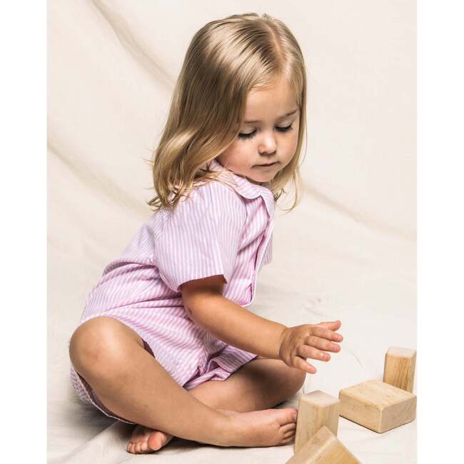 Classic Romper, Pink Seersucker - Rompers - 3