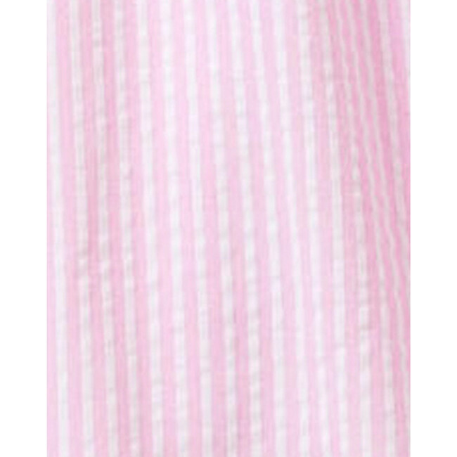 Classic Romper, Pink Seersucker - Rompers - 5