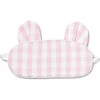 Kids Bear-y Sweet Eye Mask, Pink Gingham - Eye Masks - 1 - thumbnail