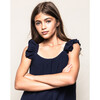 Celeste Nighdress, Navy Gauze - Dresses - 4