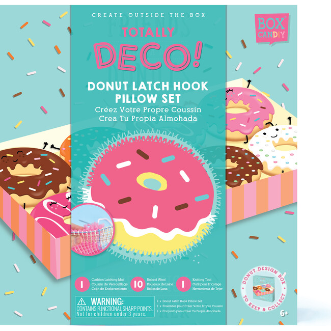 Totally Deco! Donut Latch Hook Pillow Set - Nantucket Kids