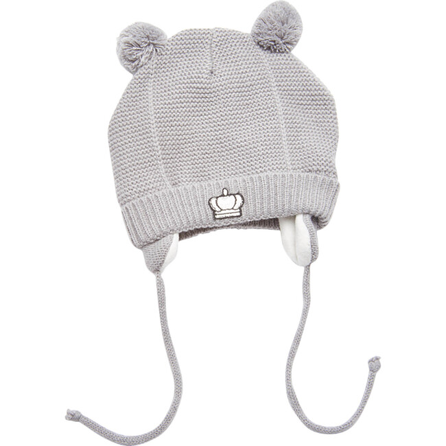 Winter Hat With Ear Flaps, Grey