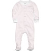 Organic Footed Pajama, Pink Stripe - Pajamas - 1 - thumbnail