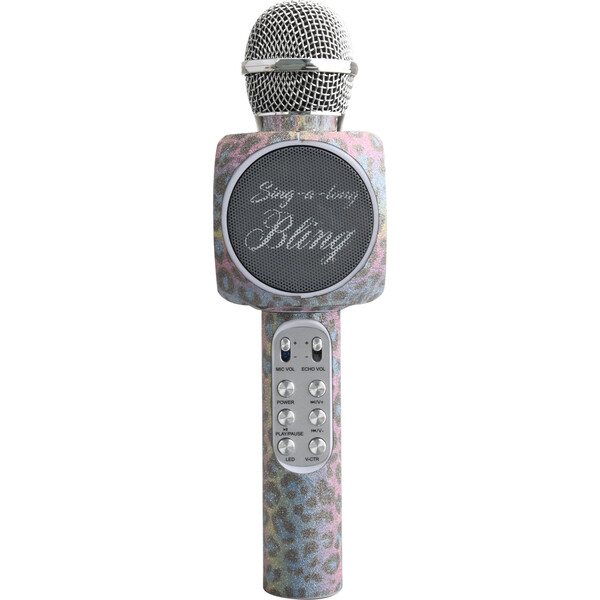 Leopard Glitter Karaoke Microphone Wireless Express Musical