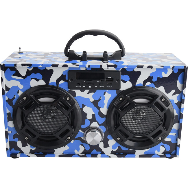 Blue Camo Bluetooth Boombox