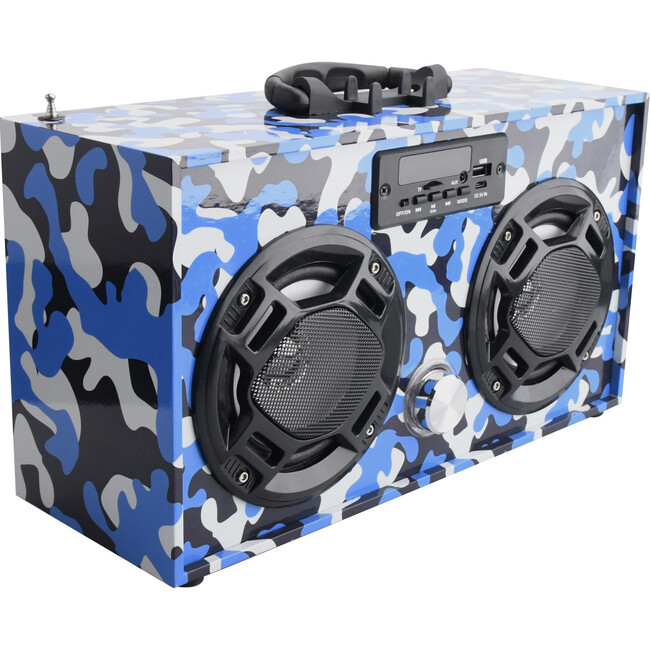 Blue Camo Bluetooth Boombox
