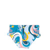 Mini Gemma Girls Ruffle Swim Bottom, Ocean Candy Wave Pacific Blue - Two Pieces - 3 - thumbnail