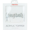 Congrats Acrylic Topper, Silver - Party Accessories - 1 - thumbnail