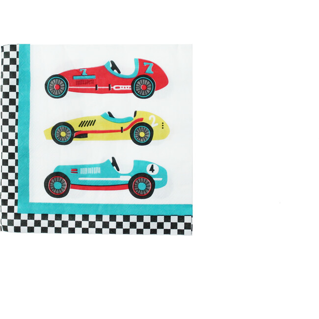 Set of 24 Vintage Race Car Napkins - Party Accessories - 1 - zoom