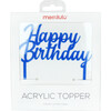 Happy Birthday Acrylic Topper, Blue - Party Accessories - 1 - thumbnail