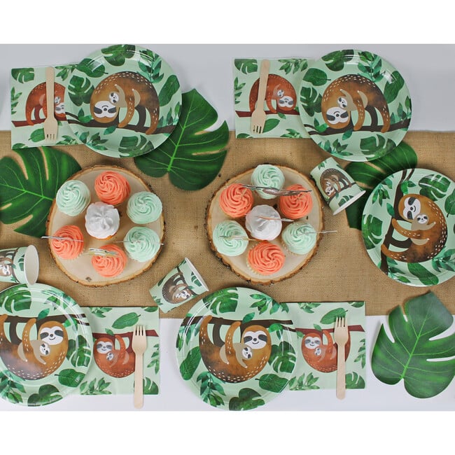 Set of 12 Sloth Plates - Party Accessories - 2