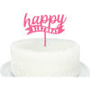 Happy Birthday Banner Acrylic Topper, Pink - Party Accessories - 2