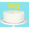 Happy Birthday Banner Acrylic Topper, Yellow - Party Accessories - 2 - thumbnail