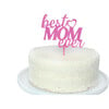 Best Mom Ever Acrylic Topper, Pink - Party Accessories - 2