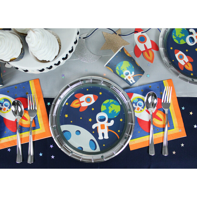 Set of 12 Trip To the Moon Plates - Party Accessories - 2