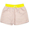 Elephant Swim Trucks, Pink and Yellow - Swim Trunks - 1 - thumbnail