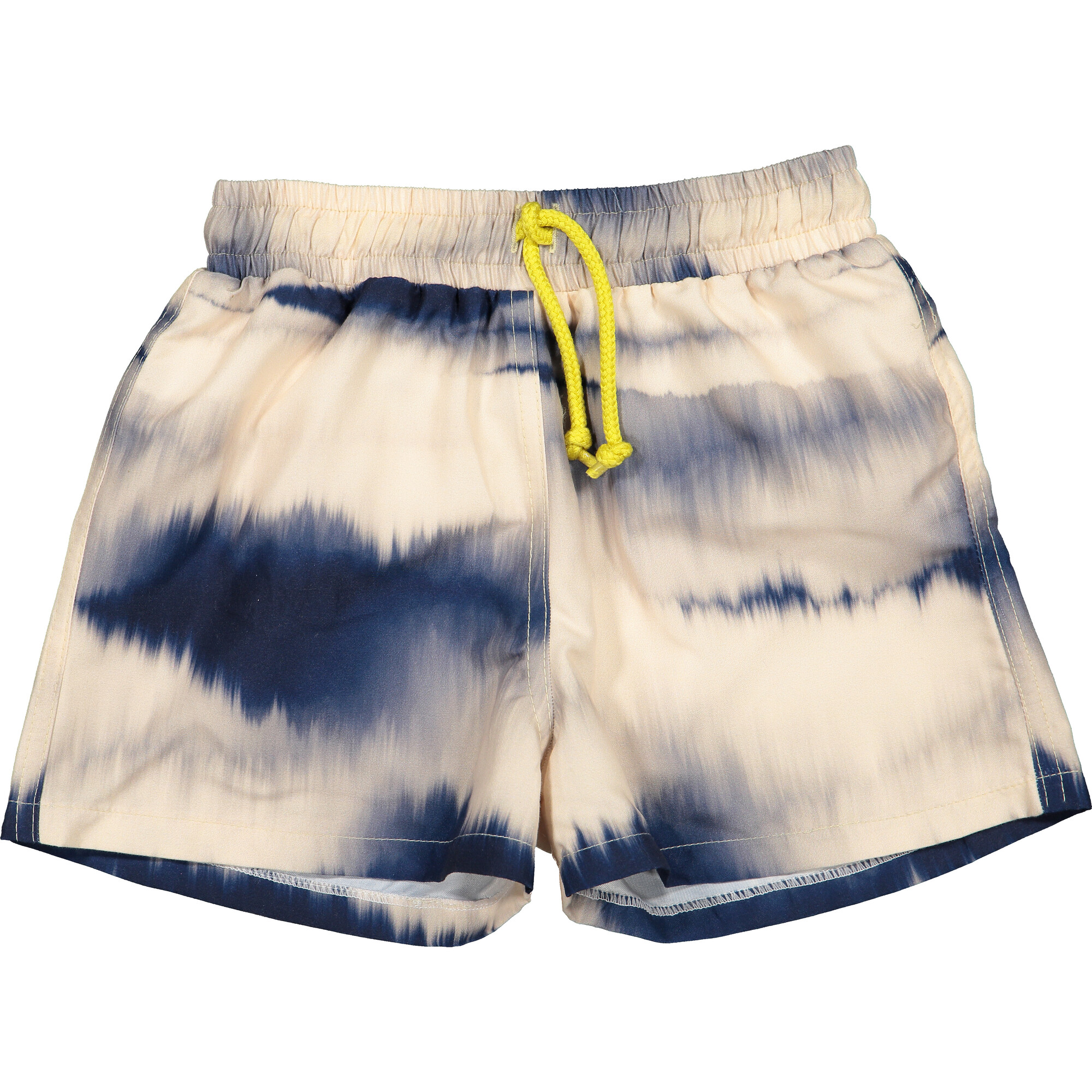 Tie-dye Swim Trucks, Blue and Beige - Swim Trunks - 1