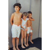 Funny Giraffe Surfer Model Swim Trucks, Aqua and Orange - Swim Trunks - 2