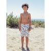 Penguin Surfer Model Swim Trucks, White, Black and Pink - Swim Trunks - 4 - thumbnail