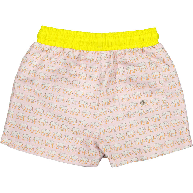 Elephant Swim Trucks, Pink and Yellow - Swim Trunks - 3