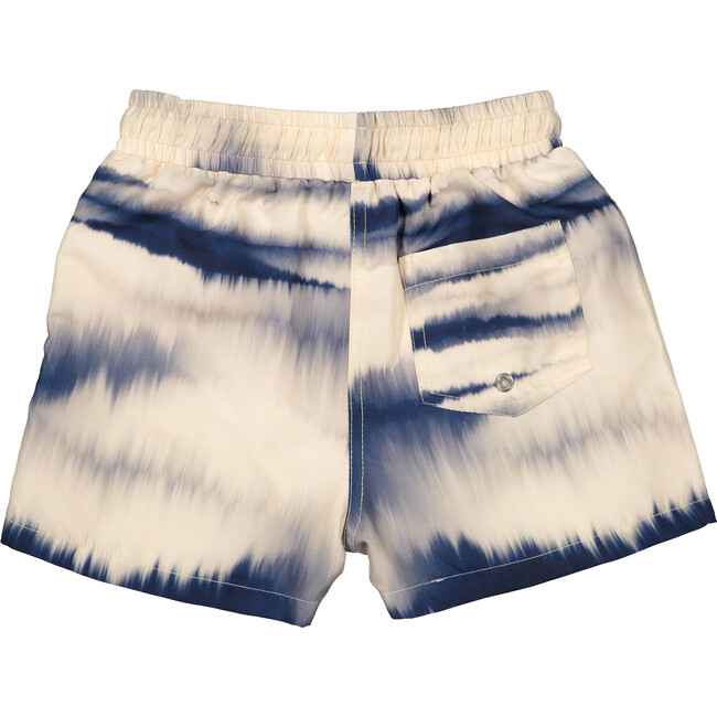 Tie-dye Swim Trucks, Blue and Beige - Swim Trunks - 3