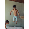 Funny Giraffe Surfer Model Swim Trucks, Aqua and Orange - Swim Trunks - 3