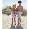 Penguin Surfer Model Swim Trucks, White, Black and Pink - Swim Trunks - 5 - thumbnail