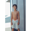 Funny Giraffe Surfer Model Swim Trucks, Aqua and Orange - Swim Trunks - 4