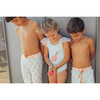Funny Giraffe Surfer Model Swim Trucks, Aqua and Orange - Swim Trunks - 5