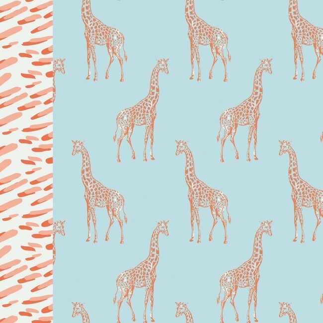 Funny Giraffe Surfer Model Swim Trucks, Aqua and Orange - Swim Trunks - 8