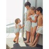 Funny Giraffe Swim Trucks, Aqua and Orange - Swim Trunks - 6