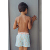 Funny Giraffe Swim Trucks, Aqua and Orange - Swim Trunks - 7