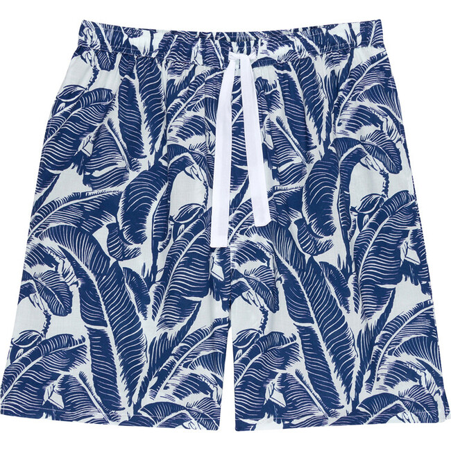 Men's Martinique Banana Leaf Sleep Shorts, Blue