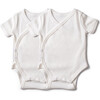 The Rib Kimono Onesie Set with Short Sleeves, White - Onesies - 1 - thumbnail