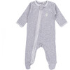 The Muffin Zip-Up Playsuit with Long Sleeves, Heather Grey - Rompers - 1 - thumbnail