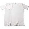 The Rib Full Onesie Set in Short, White - Onesies - 1 - thumbnail