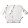 The Rib Onesie Set with Long Sleeves, White - Onesies - 1 - thumbnail