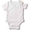 The Rib Kimono Onesie Set with Short Sleeves, White - Onesies - 2