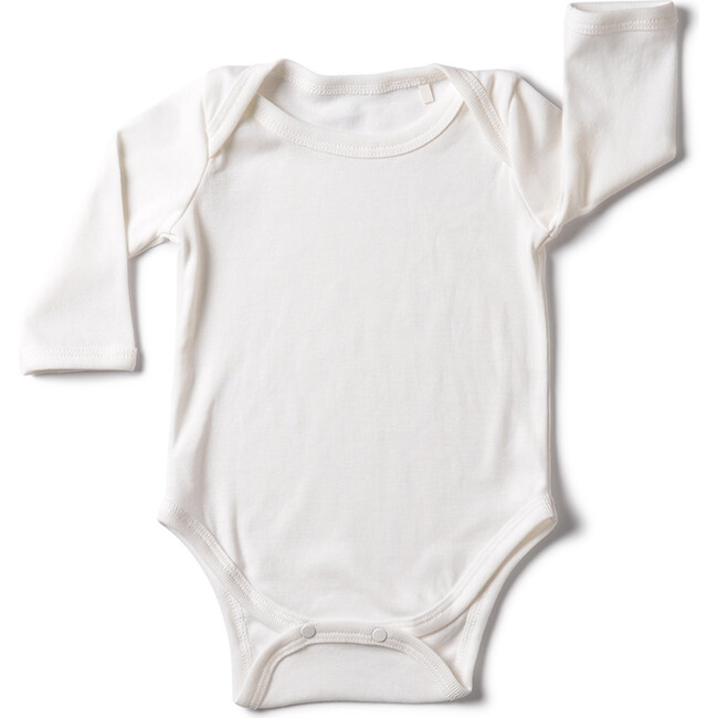The Rib Onesie Set with Long Sleeves, White