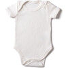 The Rib Onesie Set with Short Sleeves, White - Onesies - 2