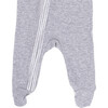 The Muffin Zip-Up Playsuit with Long Sleeves, Heather Grey - Rompers - 5