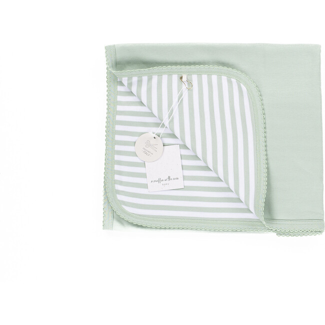 The Muffin Super Soft Blanket, Green Stripes