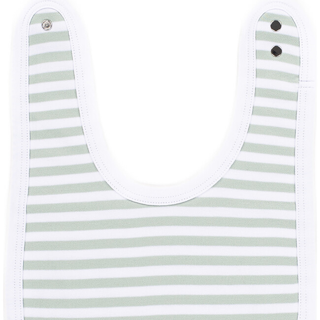 The Muffin Super Soft Bib, Green Stripes - Bibs - 2