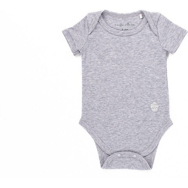 The Muffin Playsuit Set, Heather Grey Stripe - Rompers - 3