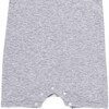 The Muffin Playsuit with Short Sleeves, Heather Grey - Onesies - 3