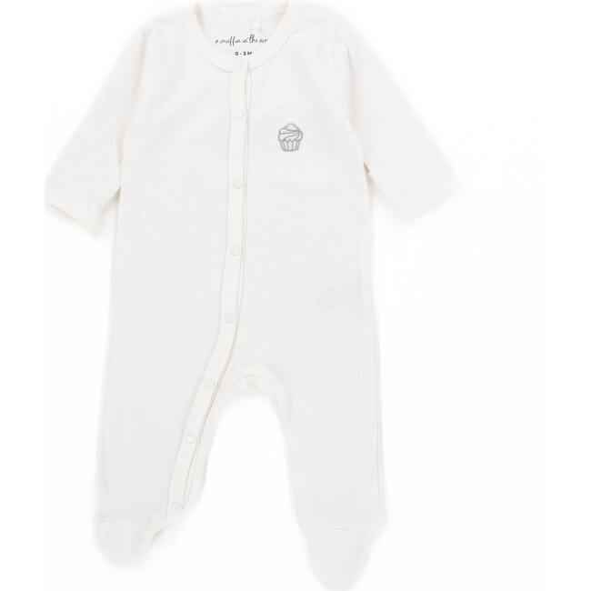 The Muffin Playsuit Set, Heather Grey Stripe - Rompers - 4